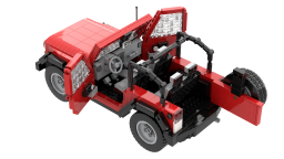 Jeep Wrangler realizado con piezas tipo lego